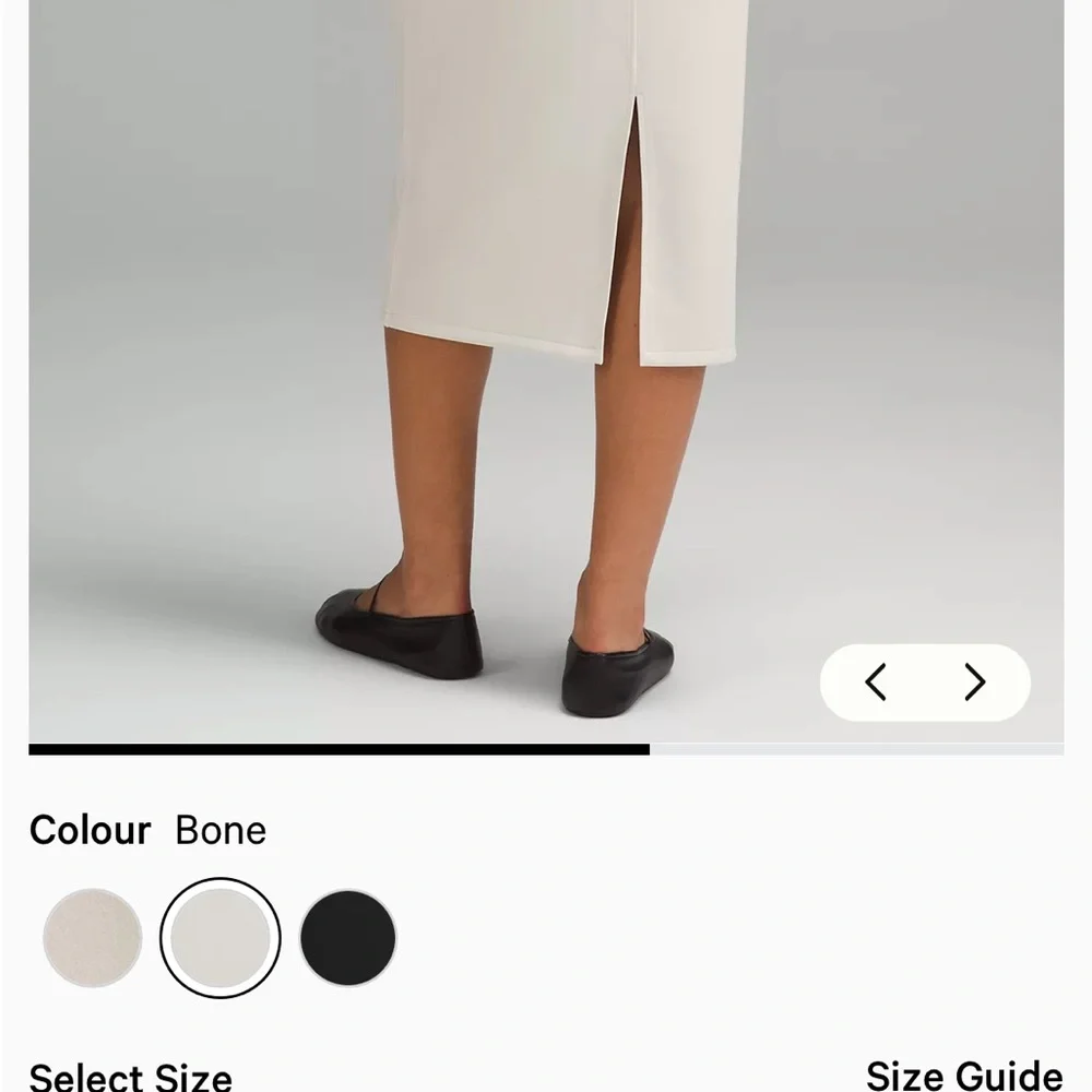 Lululemon Athletica Cream Midi Skirt - Picture 2 of 6